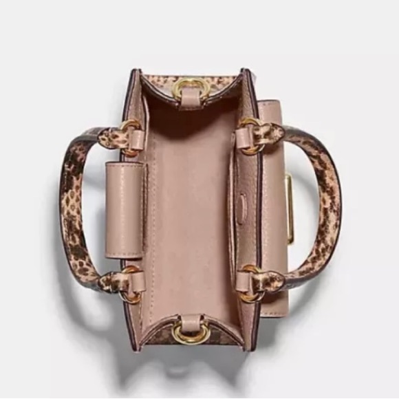 NWOT Coach C6779 Mini Pepper Crossbody Pebble and Embossed Leather Shell Pink - Picture 3 of 11